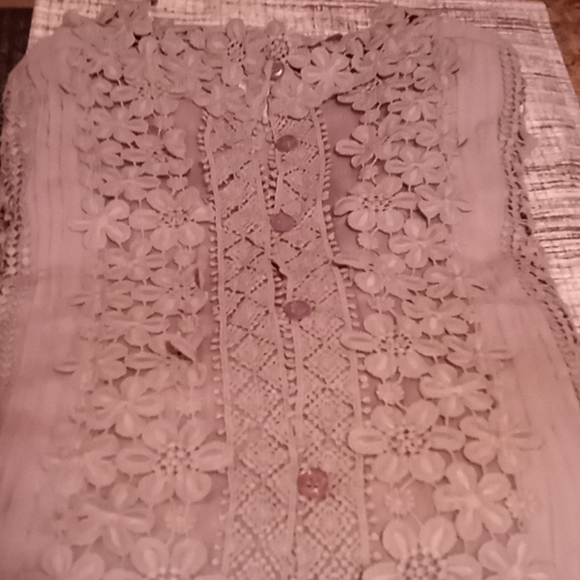 POL Dress Woven Cotton Mystic Grey Small - Picture 5 of 6